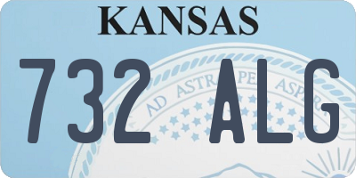 KS license plate 732ALG