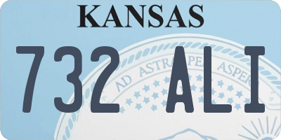 KS license plate 732ALI