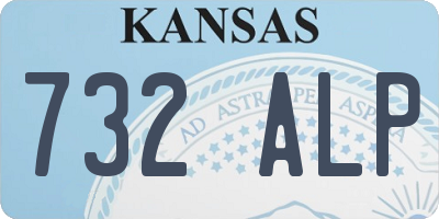 KS license plate 732ALP