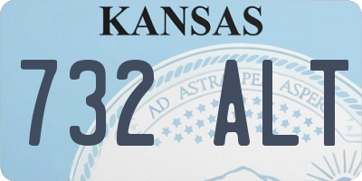 KS license plate 732ALT