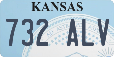 KS license plate 732ALV