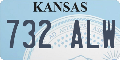 KS license plate 732ALW