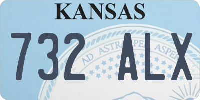 KS license plate 732ALX