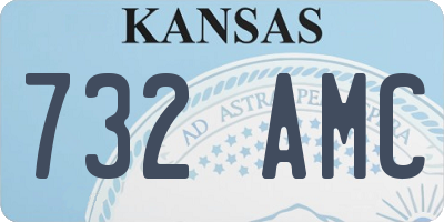 KS license plate 732AMC