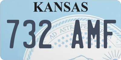 KS license plate 732AMF