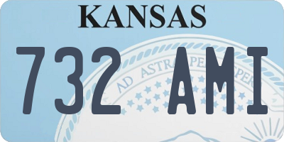 KS license plate 732AMI