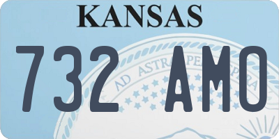 KS license plate 732AMO