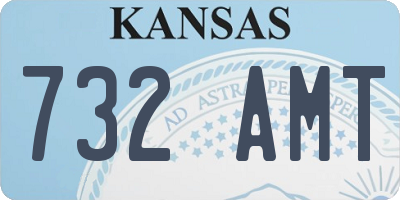 KS license plate 732AMT