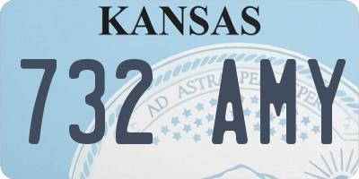 KS license plate 732AMY