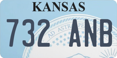 KS license plate 732ANB
