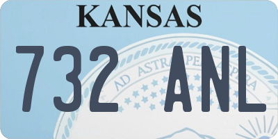 KS license plate 732ANL