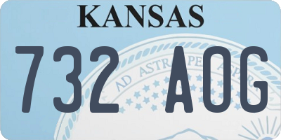 KS license plate 732AOG