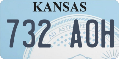 KS license plate 732AOH