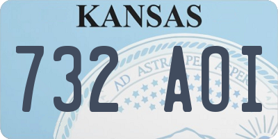 KS license plate 732AOI