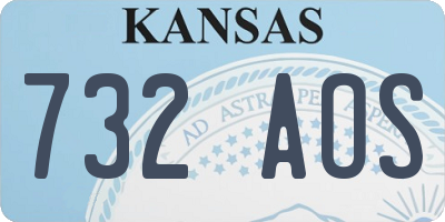 KS license plate 732AOS