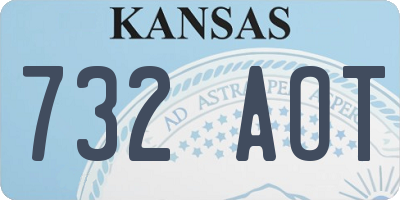 KS license plate 732AOT