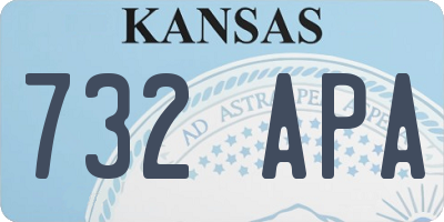 KS license plate 732APA