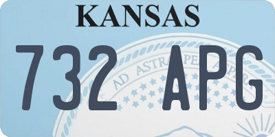 KS license plate 732APG
