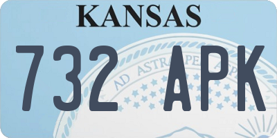 KS license plate 732APK