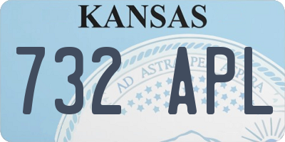 KS license plate 732APL