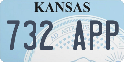 KS license plate 732APP