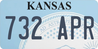 KS license plate 732APR