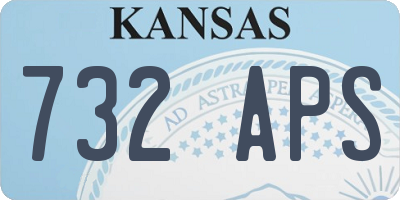 KS license plate 732APS