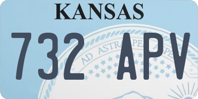 KS license plate 732APV