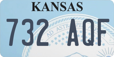 KS license plate 732AQF