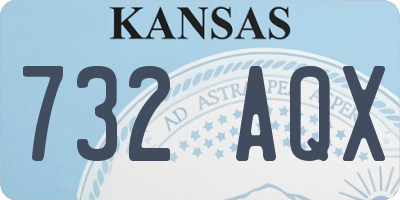 KS license plate 732AQX