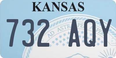 KS license plate 732AQY