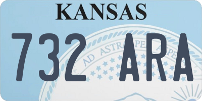 KS license plate 732ARA