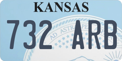 KS license plate 732ARB