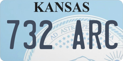 KS license plate 732ARC