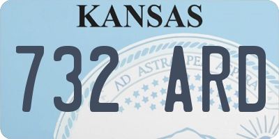 KS license plate 732ARD