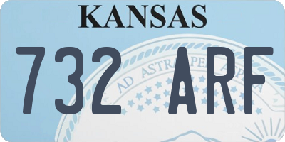 KS license plate 732ARF