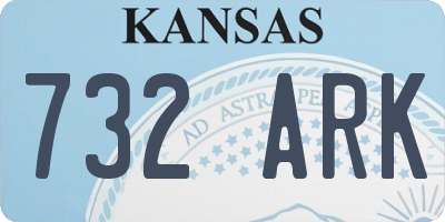 KS license plate 732ARK