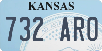 KS license plate 732ARO
