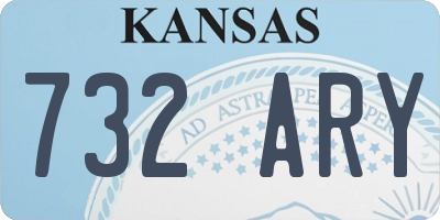 KS license plate 732ARY
