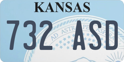 KS license plate 732ASD