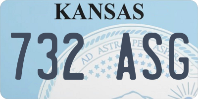 KS license plate 732ASG
