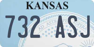 KS license plate 732ASJ