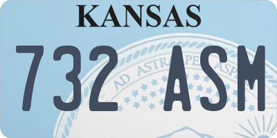 KS license plate 732ASM