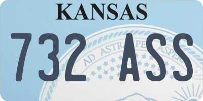 KS license plate 732ASS