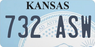 KS license plate 732ASW