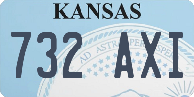 KS license plate 732AXI