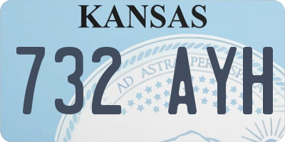 KS license plate 732AYH