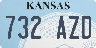 KS license plate 732AZD