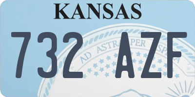 KS license plate 732AZF