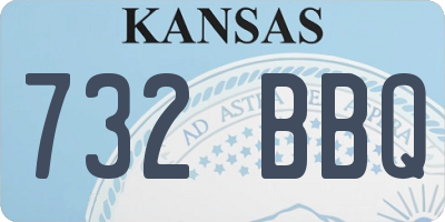 KS license plate 732BBQ